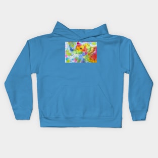 Colourful Cute Elephant blowing his own trumpet Kids Hoodie